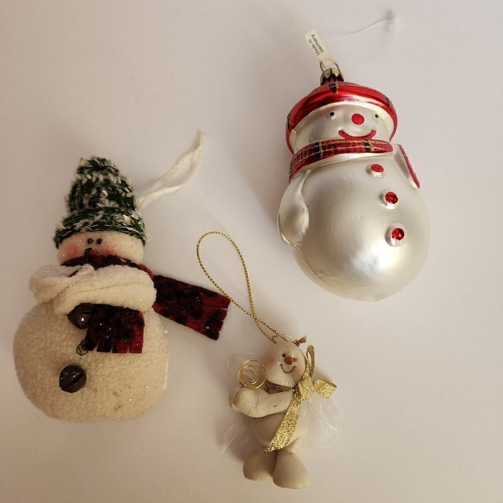 Bundle of 3 Snowmen Ornaments
